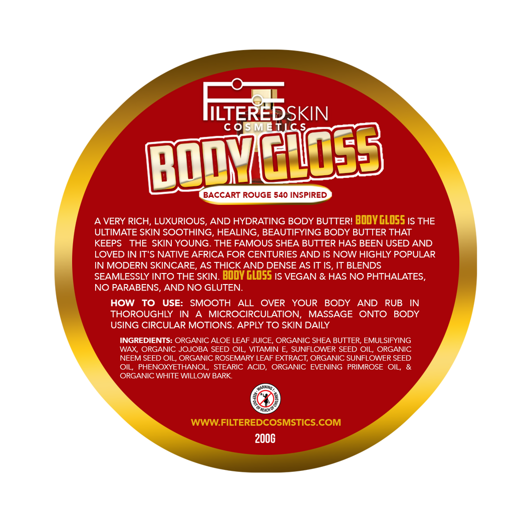 Body Gloss Body Butter (baccarat rouge 540 Inspired)